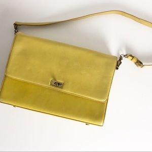 J. Crew Edie Grand leather bag in spicy gold